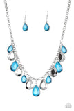 CLIQUE-bait - Blue Necklace - Paparazzi Accessories Necklace Bedazzle Me Pretty Mobile Fashion Boutique