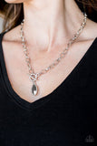 Club Sparkle - Silver Necklace - Paparazzi Accessories Necklace Bedazzle Me Pretty Mobile Fashion Boutique