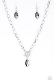 Club Sparkle - Silver Necklace - Paparazzi Accessories Necklace Bedazzle Me Pretty Mobile Fashion Boutique