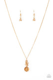 Clustered Candescence - Gold Necklace - Paparazzi Accessories Necklace Bedazzle Me Pretty Mobile Fashion Boutique