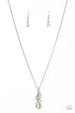 Clustered Candescence - White Necklace - Paparazzi Accessories Necklace Bedazzle Me Pretty Mobile Fashion Boutique