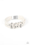 Clustered Constellations - White Bracelet - Paparazzi Accessories Bracelet Bedazzle Me Pretty Mobile Fashion Boutique