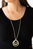 Coast Coasting - Gold Necklace - Paparazzi Accessories Necklace Bedazzle Me Pretty Mobile Fashion Boutique