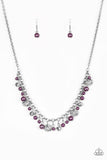 Coastal Cache - Purple Necklace - Paparazzi Accessories Necklace Bedazzle Me Pretty Mobile Fashion Boutique