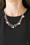 Coastal Cache - Red Necklace - Paparazzi Accessories Necklace Bedazzle Me Pretty Mobile Fashion Boutique