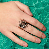 Coastal Chic - Copper Ring - Paparazzi Accessories Ring Bedazzle Me Pretty Mobile Fashion Boutique