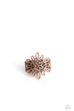 Coastal Chic - Copper Ring - Paparazzi Accessories Ring Bedazzle Me Pretty Mobile Fashion Boutique