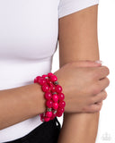 Coastal Coastin - Pink Bracelet - Paparazzi Accessories Bracelet Bedazzle Me Pretty Mobile Fashion Boutique