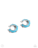 Coastal Color - Blue Cuff Earrings - Paparazzi Accessories Post Earrings Bedazzle Me Pretty Mobile Fashion Boutique
