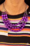 Coastal Cruise - Purple Necklace - Paparazzi Accessories Necklace Bedazzle Me Pretty Mobile Fashion Boutique