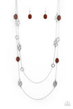 Cobble Creeks - Brown Necklace - Paparazzi Accessories Necklace Bedazzle Me Pretty Mobile Fashion Boutique