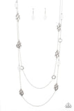 Cobble Creeks - White Necklace - Paparazzi Accessories Necklace Bedazzle Me Pretty Mobile Fashion Boutique