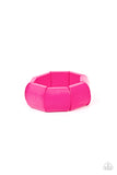 Coconut Cove - Pink Bracelet - Paparazzi Accessories Bracelet Bedazzle Me Pretty Mobile Fashion Boutique