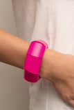 Coconut Cove - Pink Bracelet - Paparazzi Accessories Bracelet Bedazzle Me Pretty Mobile Fashion Boutique