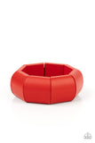 Coconut Cove - Red Bracelet - Paparazzi Accessories Bracelet Bedazzle Me Pretty Mobile Fashion Boutique