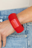 Coconut Cove - Red Bracelet - Paparazzi Accessories Bracelet Bedazzle Me Pretty Mobile Fashion Boutique