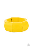 Coconut Cove - Yellow Bracelet - Paparazzi Accessories Bracelet Bedazzle Me Pretty Mobile Fashion Boutique