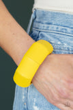 Coconut Cove - Yellow Bracelet - Paparazzi Accessories Bracelet Bedazzle Me Pretty Mobile Fashion Boutique