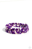 Coiled Candy - Purple Bracelet - Paparazzi Accessories Bracelet Bedazzle Me Pretty Mobile Fashion Boutique