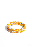 Coiled Candy - Yellow Bracelet - Paparazzi Accessories Bracelet Bedazzle Me Pretty Mobile Fashion Boutique