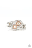 Collect Up Front - Brown Ring - Paparazzi Accessories Ring Bedazzle Me Pretty Mobile Fashion Boutique