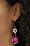 Collecting My Royalties - Pink Earrings - Paparazzi Accessories Earrings Bedazzle Me Pretty Mobile Fashion Boutique