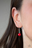 Color Boost - Red Necklace - Paparazzi Accessories Necklace Bedazzle Me Pretty Mobile Fashion Boutique