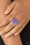 Color Me Calla Lily - Purple Ring - Paparazzi Accessories Ring Bedazzle Me Pretty Mobile Fashion Boutique