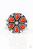 Color Me Calla Lily - Red Ring - Paparazzi Accessories Ring Bedazzle Me Pretty Mobile Fashion Boutique