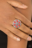 Color Me Calla Lily - Red Ring - Paparazzi Accessories Ring Bedazzle Me Pretty Mobile Fashion Boutique