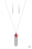 Color Me Capricious - Red Necklace - Paparazzi Accessories Necklace Bedazzle Me Pretty Mobile Fashion Boutique