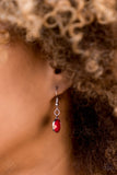 Color Me Carefree - Red Necklace - Paparazzi Accessories Necklace Bedazzle Me Pretty Mobile Fashion Boutique
