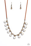 Color Me CHIC - Brass Necklace - Paparazzi Accessories Necklace Bedazzle Me Pretty Mobile Fashion Boutique