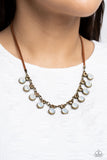 Color Me CHIC - Brass Necklace - Paparazzi Accessories Necklace Bedazzle Me Pretty Mobile Fashion Boutique