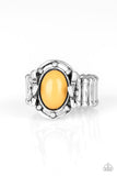 Color Me Confident - Yellow Ring - Paparazzi Accessories Ring Bedazzle Me Pretty Mobile Fashion Boutique