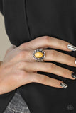 Color Me Confident - Yellow Ring - Paparazzi Accessories Ring Bedazzle Me Pretty Mobile Fashion Boutique