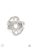 Color Me Envious - White Ring - Paparazzi Accessories Ring Bedazzle Me Pretty Mobile Fashion Boutique