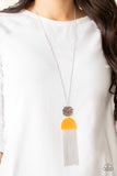 Color Me Neon - Orange Necklace - Paparazzi Accessories Necklace Bedazzle Me Pretty Mobile Fashion Boutique