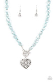 Color Me Smitten - Blue Necklace - Paparazzi Accessories Necklace Bedazzle Me Pretty Mobile Fashion Boutique