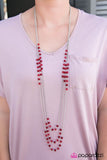 Color My World - Red Necklace - Paparazzi Accessories Necklace Bedazzle Me Pretty Mobile Fashion Boutique