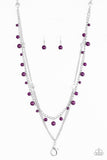 Color Spree - Purple Lanyard - Paparazzi Accessories Lanyard Bedazzle Me Pretty Mobile Fashion Boutique