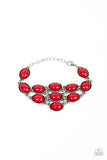 Color Wheel Garden - Red Bracelet - Paparazzi Accessories Bracelet Bedazzle Me Pretty Mobile Fashion Boutique