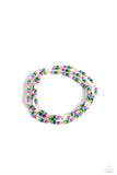 Colorblock Cache - Green Bracelet - Paparazzi Accessories Bracelet Bedazzle Me Pretty Mobile Fashion Boutique