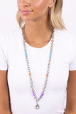 Colored Cabana - Multi Lanyard - Paparazzi Accessories Lanyard Bedazzle Me Pretty Mobile Fashion Boutique
