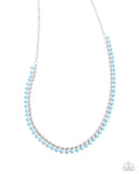 Colored Cadence - Blue Necklace - Paparazzi Accessories Necklace Bedazzle Me Pretty Mobile Fashion Boutique