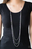 Colorful Cadence - Purple Necklace - Paparazzi Accessories Necklace Bedazzle Me Pretty Mobile Fashion Boutique