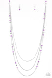 Colorful Cadence - Purple Necklace - Paparazzi Accessories Necklace Bedazzle Me Pretty Mobile Fashion Boutique