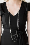 Colorful Cadence - White Necklace - Paparazzi Accessories Necklace Bedazzle Me Pretty Mobile Fashion Boutique
