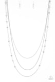 Colorful Cadence - White Necklace - Paparazzi Accessories Necklace Bedazzle Me Pretty Mobile Fashion Boutique