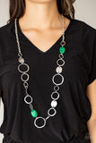 Colorful Combo - Green Necklace - Paparazzi Accessories Necklace Bedazzle Me Pretty Mobile Fashion Boutique